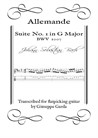 Allemande - Suite No.1 in G Major - Arrangement for acoustic guitar (flatpicking)