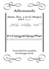 Allemande - Suite No.1 in G Major - Arrangement for mandolin