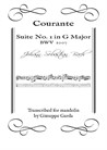 Courante - Suite No.1 in G Major - Arrangement for mandolin